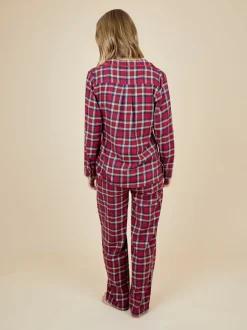 JoJo Maman Bébé klassieke kerstpyjamaset met ruit voor dames