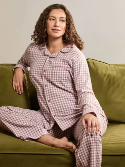 JoJo Maman Bébé Maternity Gingham Pyjama Set