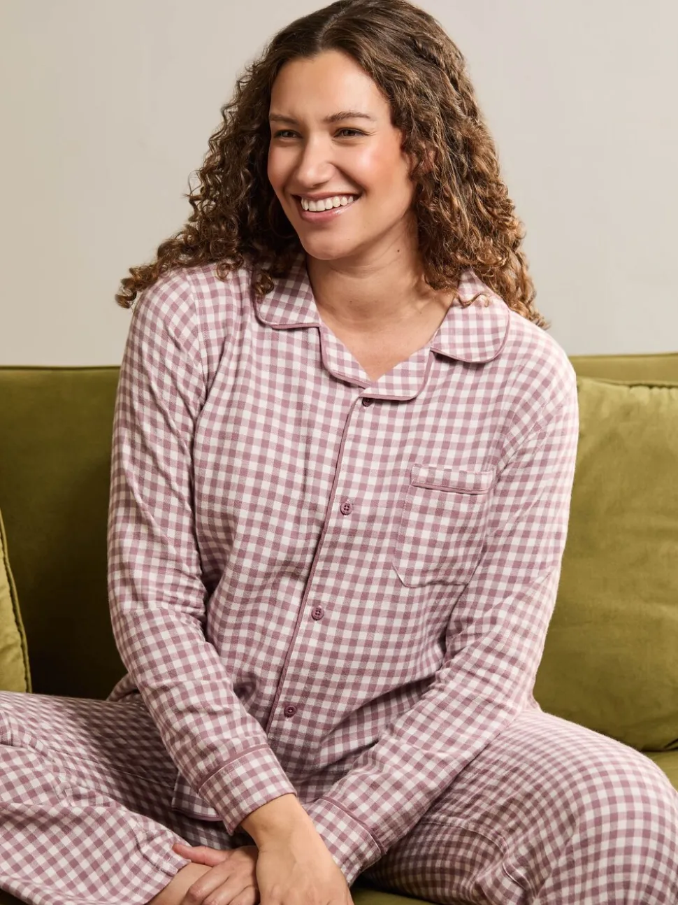 JoJo Maman Bébé Maternity Gingham Pyjama Set