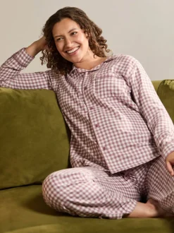 JoJo Maman Bébé Maternity Gingham Pyjama Set