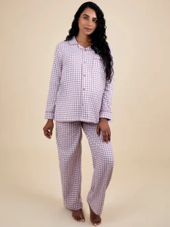 JoJo Maman Bébé Maternity Gingham Pyjama Set