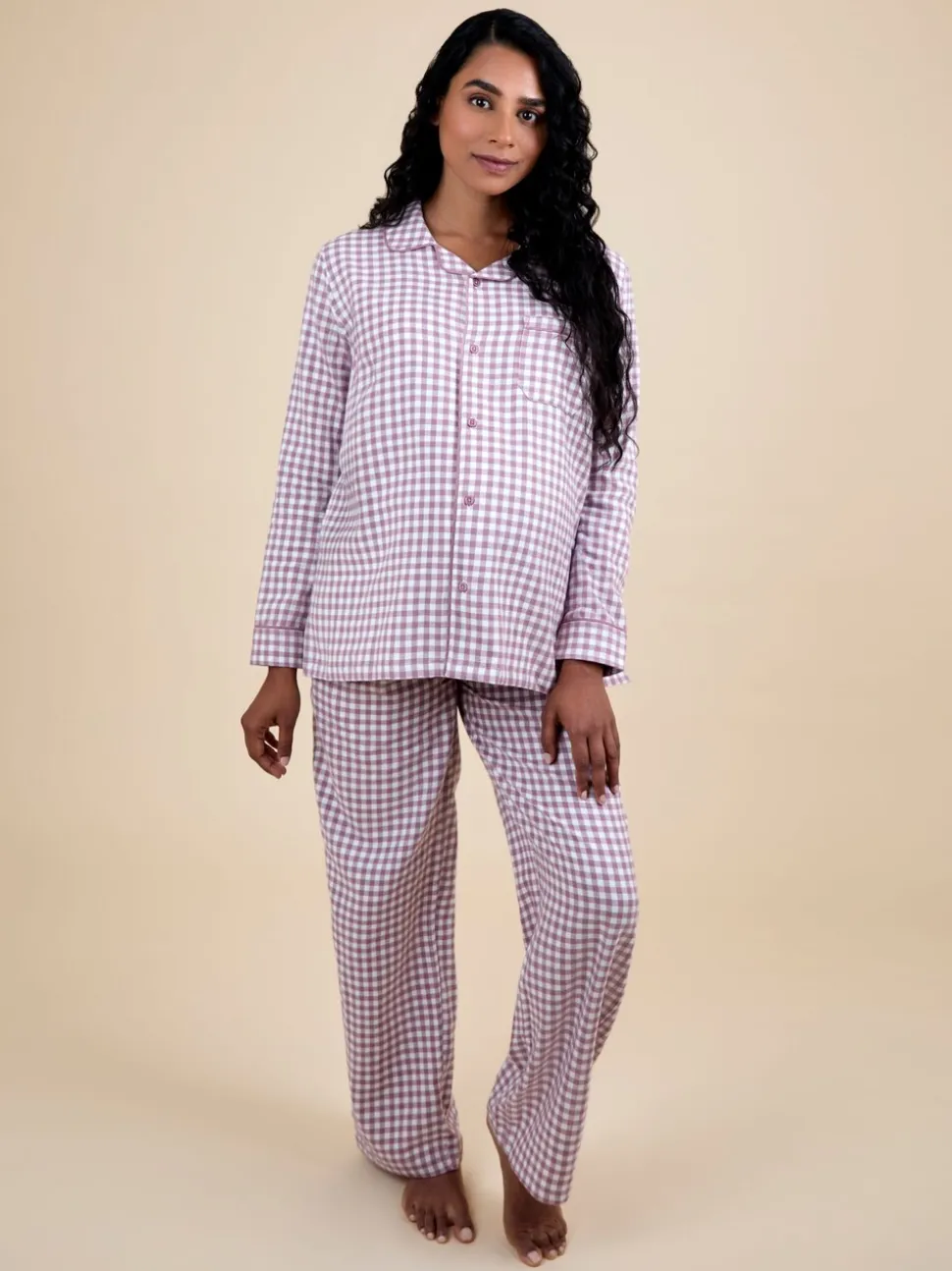 JoJo Maman Bébé Maternity Gingham Pyjama Set