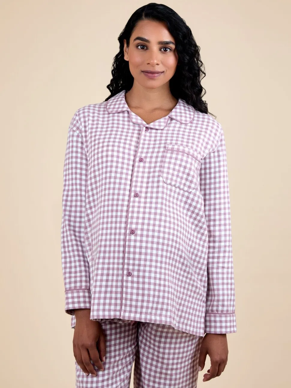JoJo Maman Bébé Maternity Gingham Pyjama Set