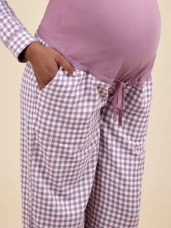 JoJo Maman Bébé Maternity Gingham Pyjama Set