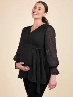 JoJo Maman Bébé Maternity Lace Trim Blouse