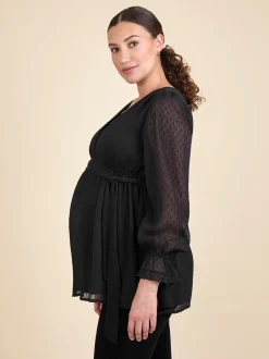 JoJo Maman Bébé Maternity Lace Trim Blouse