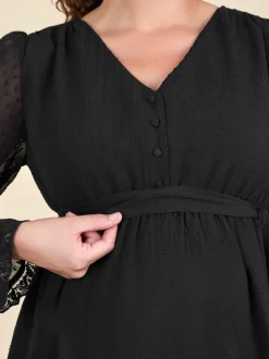 JoJo Maman Bébé Maternity Lace Trim Blouse