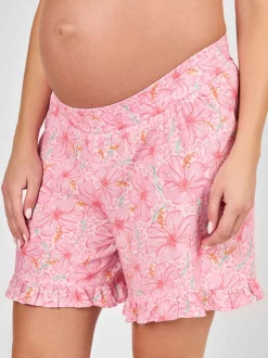 JoJo Maman Bébé Zwangerschapsshort met bloemenpatroon en ruches