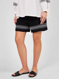 JoJo Maman Bébé Zwangerschapsshorts met borduursel