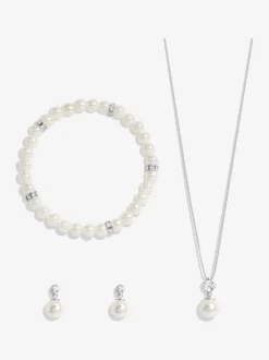 Jon Richard driedelige set met kristallen en parels - In cadeauverpakking