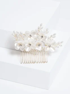 Jon Richard Floral Crystal Hair Comb