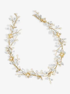 Jon Richard Pearl Crystal Floral Hair Vine