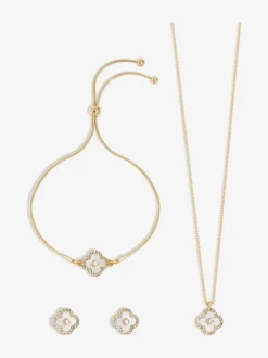 Jon Richard Tone Crystal Clover Trio Set
