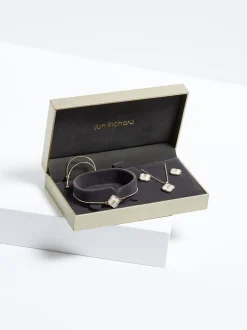 Jon Richard Tone Crystal Clover Trio Set