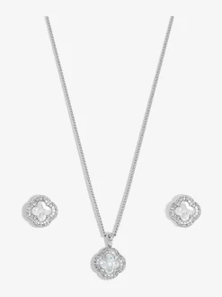 Jon Richard Tone Cubic Zirconia Clover Set