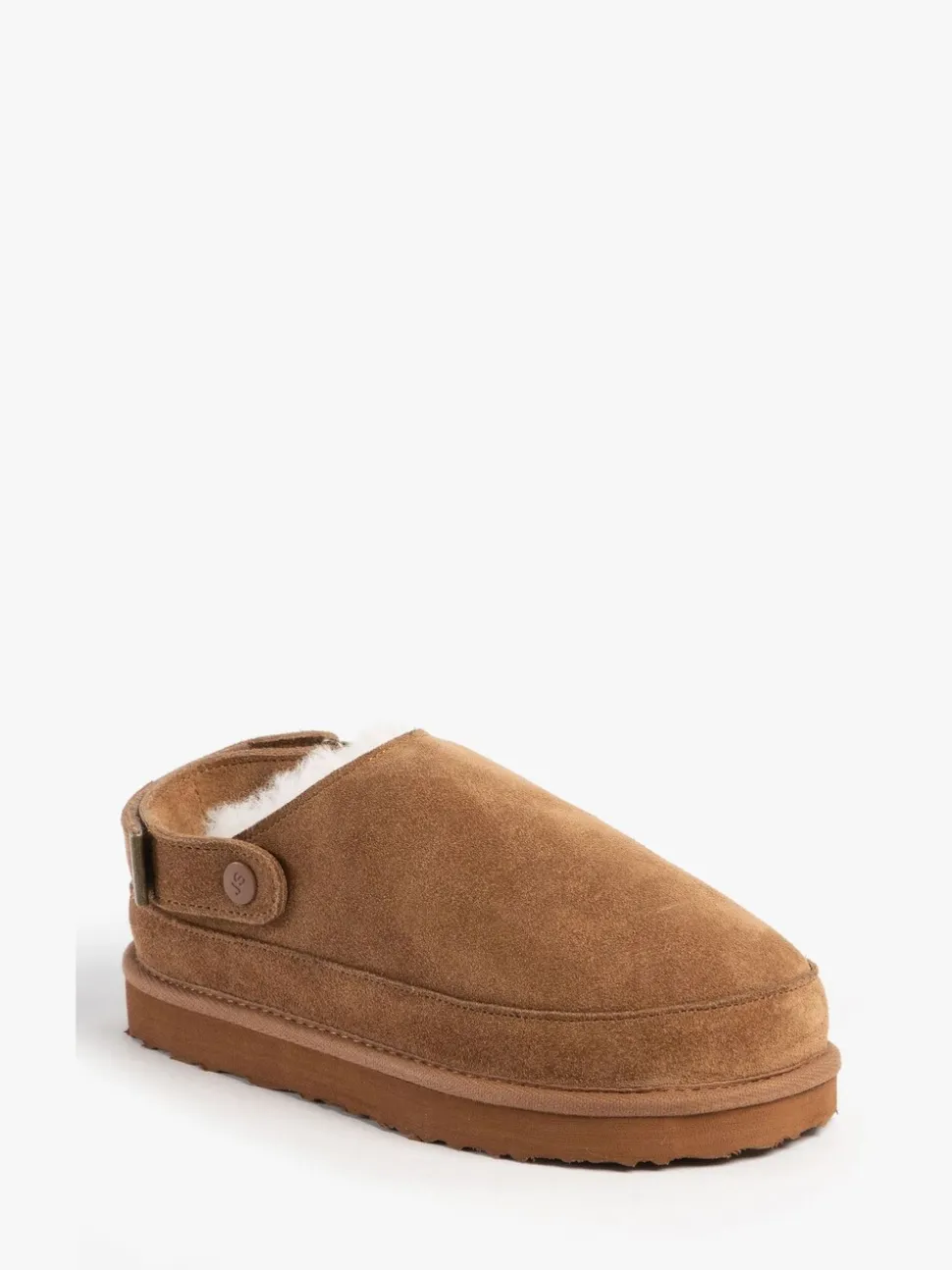 Just Sheepskin Ladies Quinn Sheepskin Sling Back Brown Mule Slippers