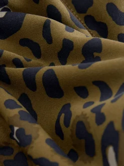 Kaki met dierenprint - Outdoor legging met fleecevoering en warme handgreep