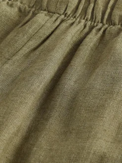 Kakigroen - 100% linnen Premium broek met wijde pijpen