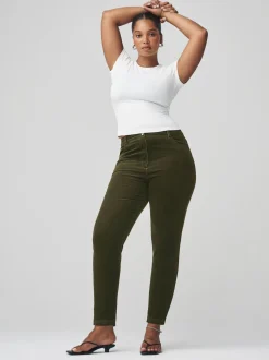 Kakigroen - Cord Skinny Hourglass Trousers