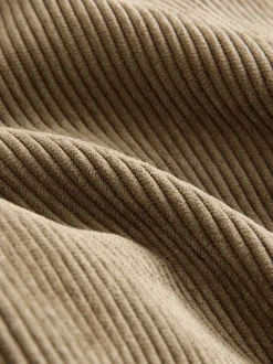 Kakigroen - Corduroy broek met wijde pijpen