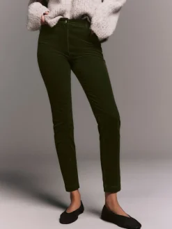 Kakigroen - Corduroy skinny broek