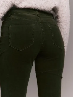 Kakigroen - Corduroy skinny broek