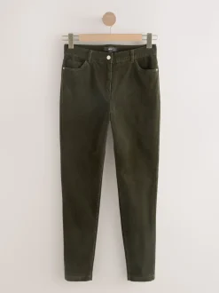 Kakigroen - Corduroy skinny broek