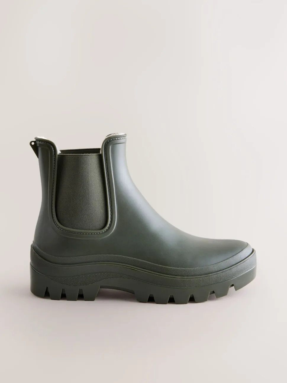 Kakigroen - Faux Fur Lined Chelsea Ankle Wellies