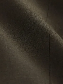Kakigroen - Op maat gemaakte blazer met enkele rij knopen van wol