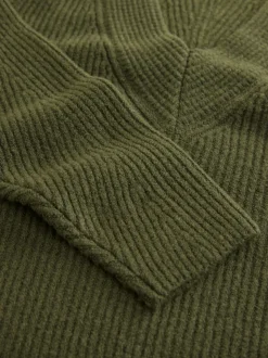 Kakigroen - Super Soft V-Neck Midi Dress With Wool