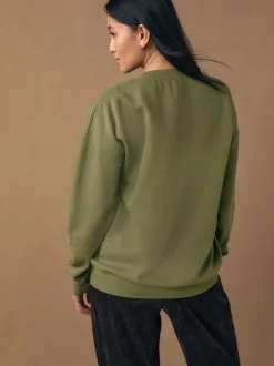 Kakigroen - Sweatshirt with Appliqué Details