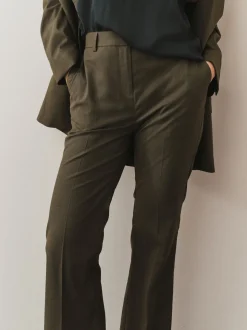 Kakigroen - Tailored Bootcut Trousers With Wool