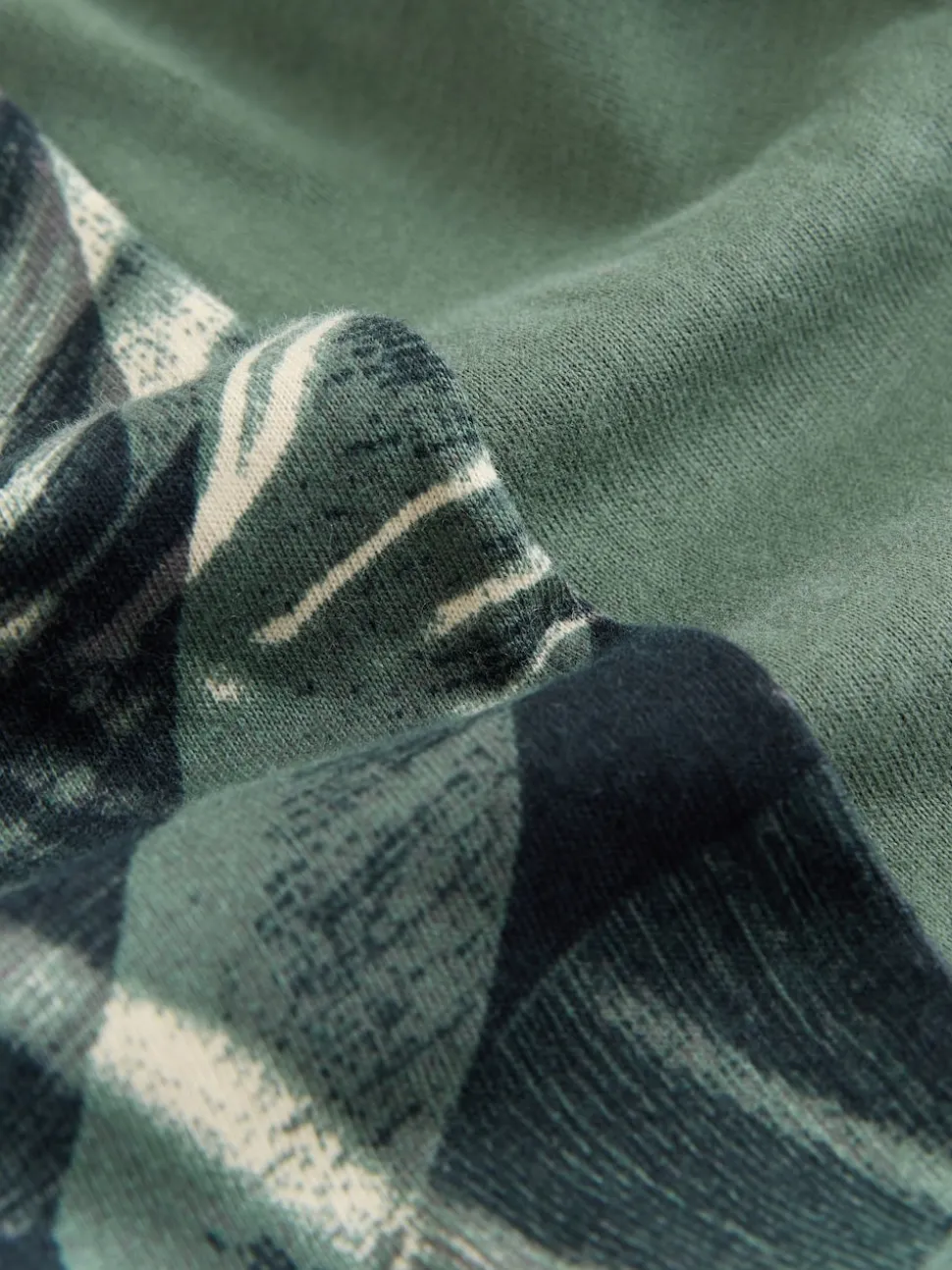 Kakigroen met palmprint - Pyjama met short
