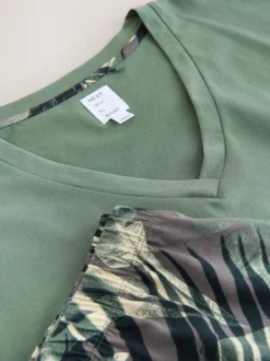 Kakigroen met palmprint - Pyjama met short