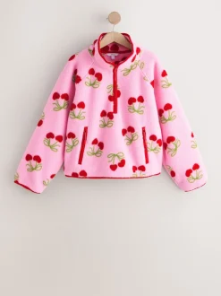Kersenprint - Active Quarter Zip Borg Jacket