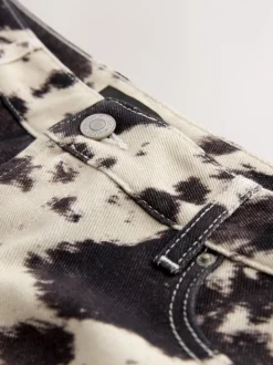 Koeienprint - Denim shorts voor jongens