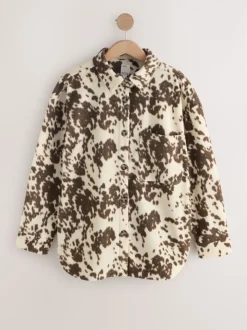 Koeienprint - Polar Fleece Shacket