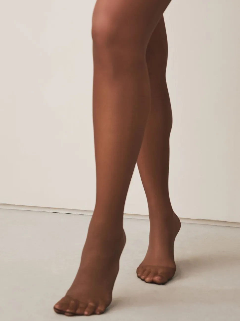 Koffie - Set van 3 glanzende 20 deniet panty's