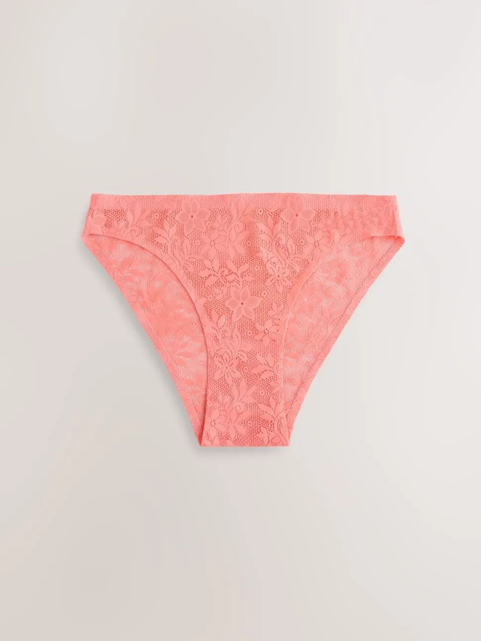 Koraalroze - All-Over Lace No VPL Knickers 3 Pack