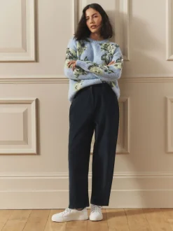 Laura Ashley Cord Casual Slight Barrel Trousers