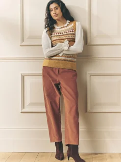 Laura Ashley Cord Casual Slight Barrel Trousers