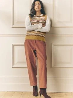 Laura Ashley Cord Casual Slight Barrel Trousers