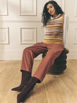 Laura Ashley Cord Casual Slight Barrel Trousers