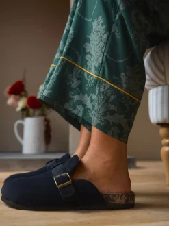 Laura Ashley Cork Footbed Mule Slippers