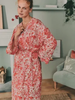 Laura Ashley Cotton Scalloped Woven Robe