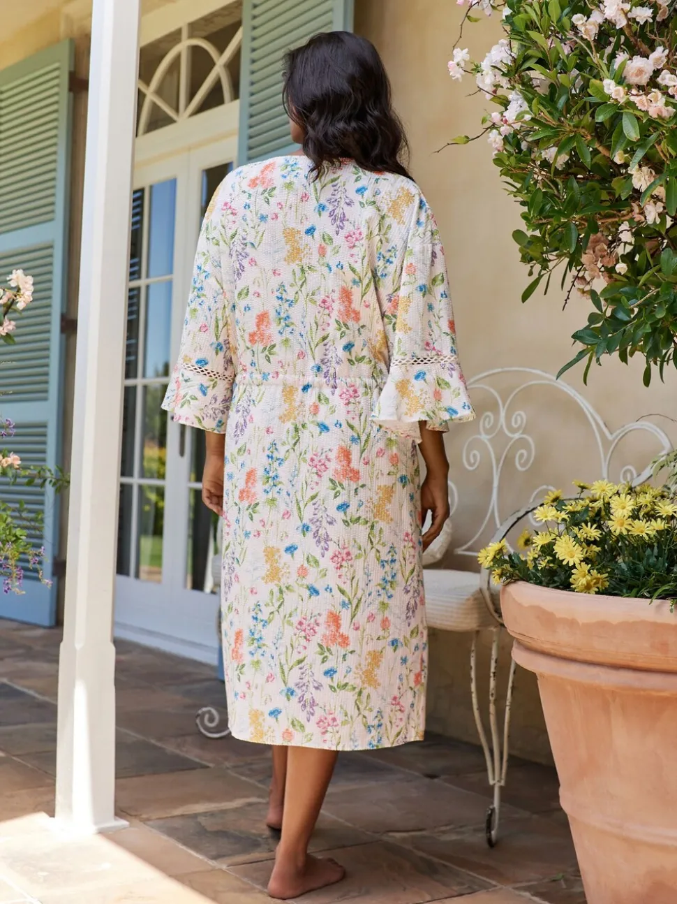 Laura Ashley lichtgewicht seersucker kamerjas