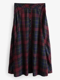 Laura Ashley Viscose Check Co-ord Maxi Skirt