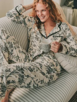 Laura Ashley viscose pyjama met knopen