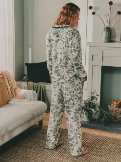 Laura Ashley viscose pyjama met knopen