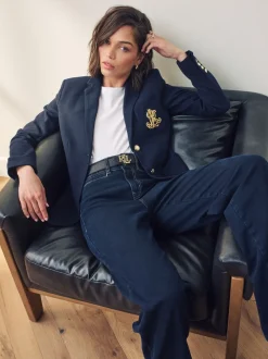 Lauren marineblauw - Lauren Ralph Lauren Anfisa Bullion Jacquard Blazer